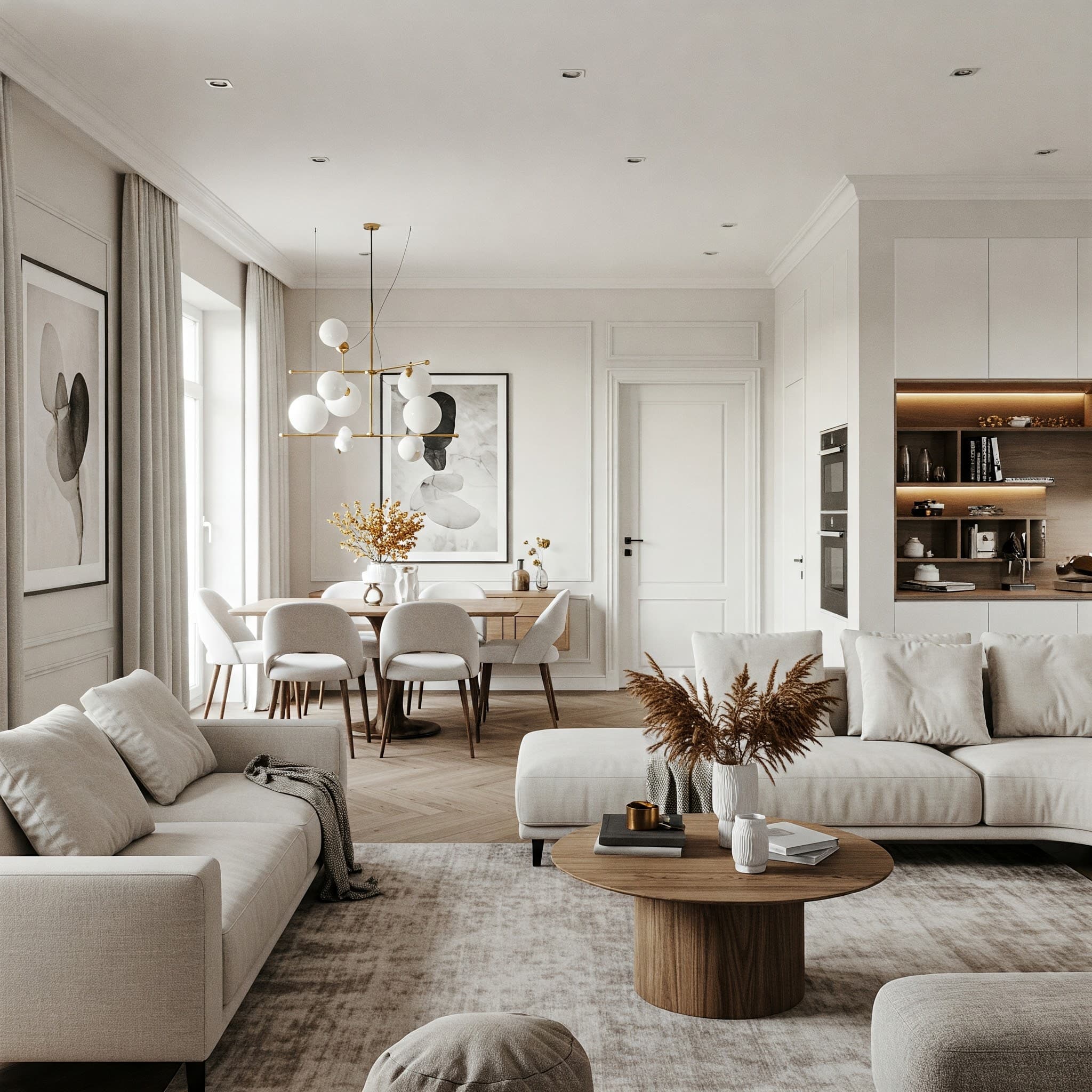 Living room interior design and visualization for a UK based client